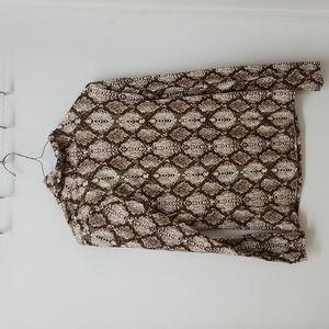 Women's Snakeskin Turtleneck Blouse